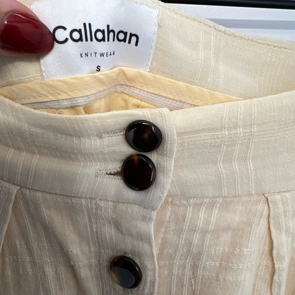 Callahan Creme Kira Tortoise Button Front Skirt & Fiona Button Up Matching Set - Picture 11 of 13